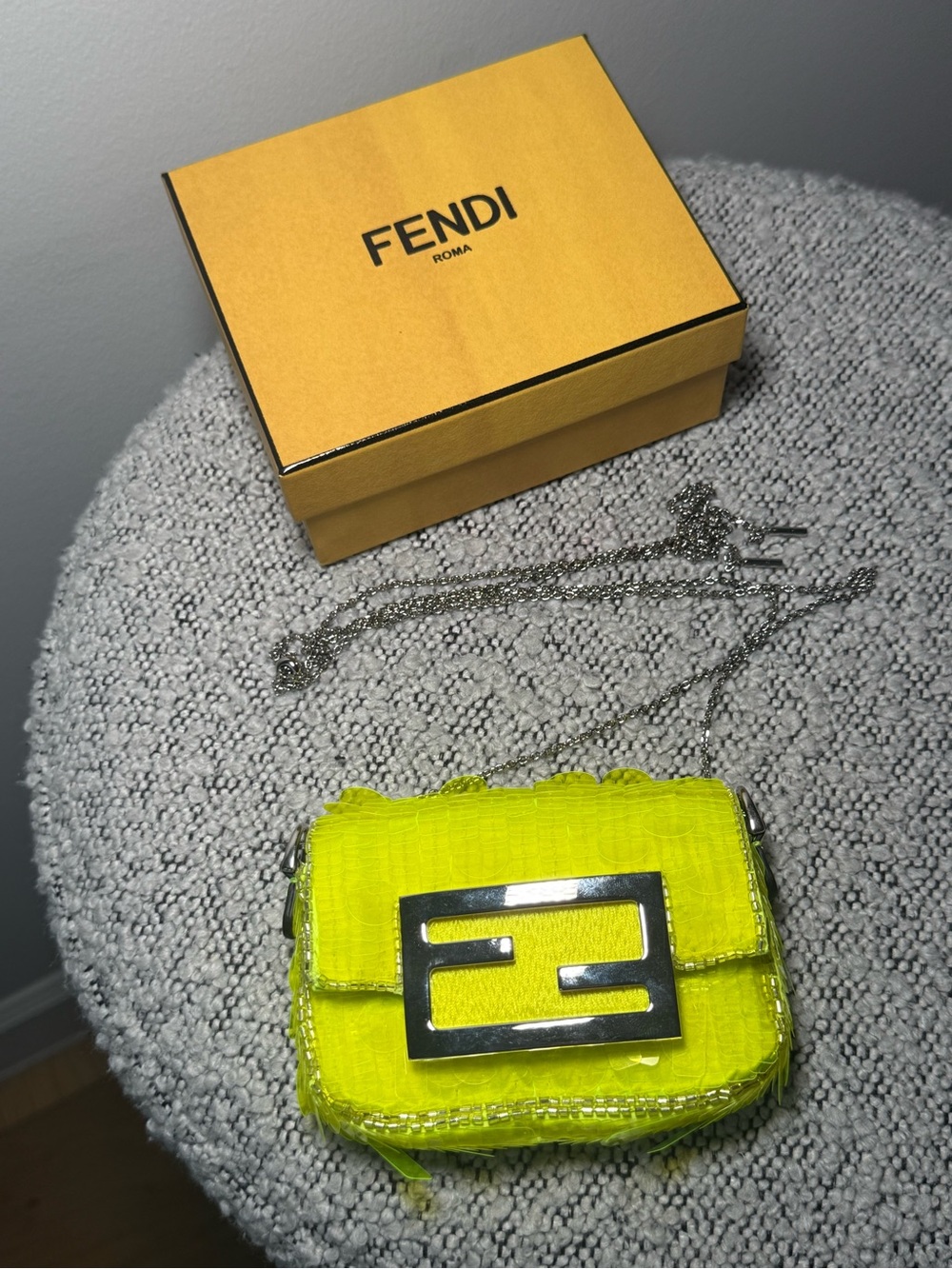 Fendi Sequin Nano Baguette Bag / Bag Charm - Picture 3 of 4
